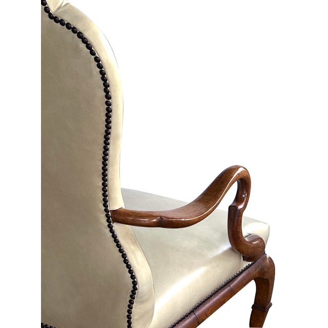 Pair English Queen Anne Style Carved Walnut Shepherd's Crook Armchairs For Sale - Image 9 of 14