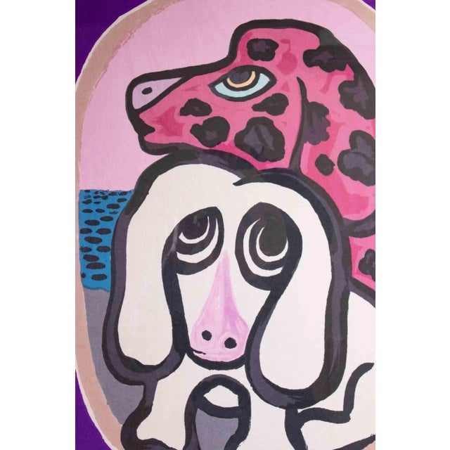 Modern Giuseppe Viviani, Dogs, Screen Print, 1964 For Sale - Image 3 of 4