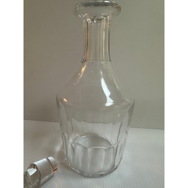 1970s Signed Baccarat France Clear Crystal Bretagne Pattern Decanter With Stopper For Sale - Image 16 of 17