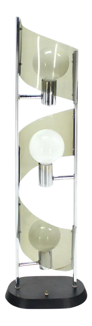 Mid-Century Modern Large Chrome Table or Floor Lamp