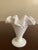 Mid-Century Modern Vintage MCM Fenton Milk Glass Hobnail Flared Ruffle Vase For Sale - Image 3 of 5
