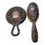 19th Century w.i. Broadway and Co. Sterling Silver Repousee Hand Mirror and Hairbrush Set For Sale