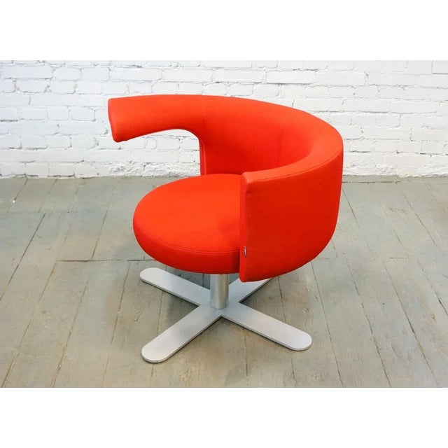 Red Vintage Lounge Chair by Otto Zape for Drabert, 1980s For Sale - Image 8 of 15