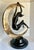 Art Deco Art Deco Bronze Nude Figure Suspended in Brass Crescent Moon Sculpture on Marble Base For Sale - Image 3 of 12