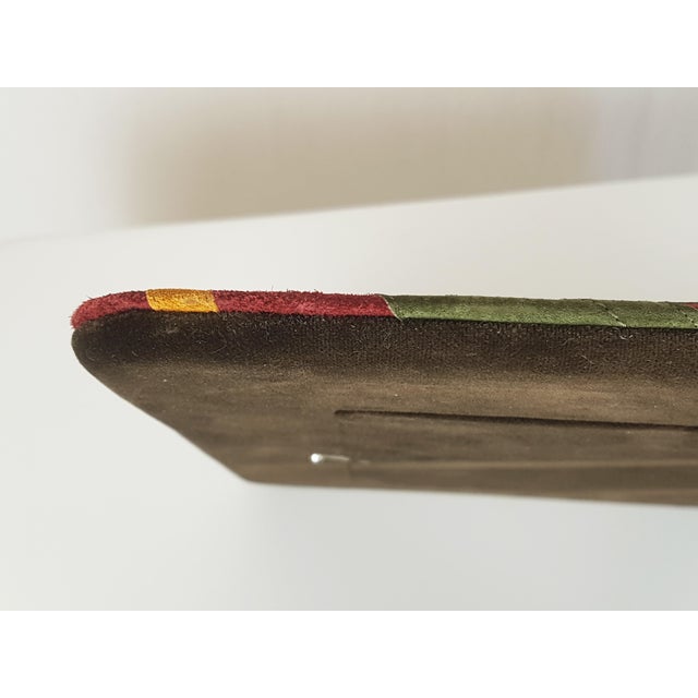 Italian Leather, Velvet and Glass Picture Frames, 1980s, Set of 2 For Sale - Image 10 of 14