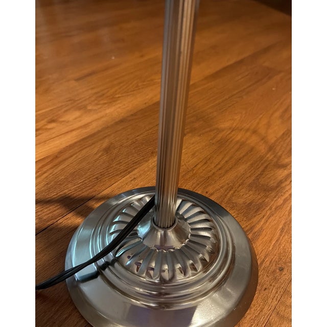 Mid-Century Modern 1990s Mid Century Modern Cobalt Blue Glass Shade Bankers Desk Lamp For Sale - Image 3 of 6