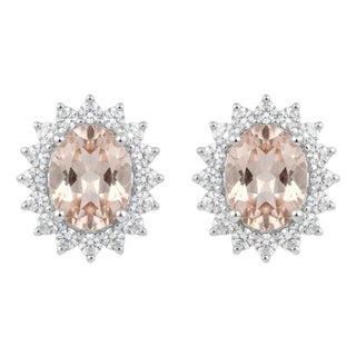 18k Gold Diamond 0.59ct Semi Stone Stud Earrings, New For Sale