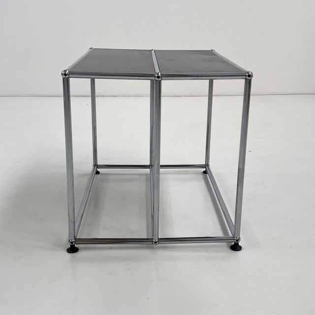 Black Low Console Table by F. Haller & P. Schärer for USM Haller, 1980s For Sale - Image 4 of 9