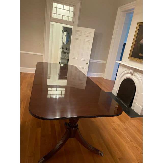 Cathedral Mahogany Georgian Style Dining Table by Leighton Hall Made-To-Order For Sale - Image 11 of 11