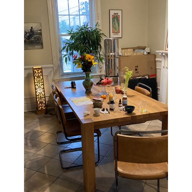 Contemporary Contemporary All Modern Solid Oak Table For Sale - Image 3 of 4