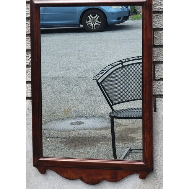 Share Antique Chippendale Revival Maple Hall Wall Mirror c.1900 American Entryway For Sale - Image 12 of 12