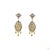 0.87 Carat Round Brilliant Cut White Diamond Yellow Diamond Gold Earrings, Pair For Sale In New York - Image 6 of 9