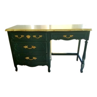 Vintage 1971 Drexel "Parfait" French Provincial Painted Writing Desk For Sale