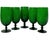 1960s 1960s Vintage Carlo Moretti Italian Green Goblets - Set of 5 For Sale - Image 5 of 10