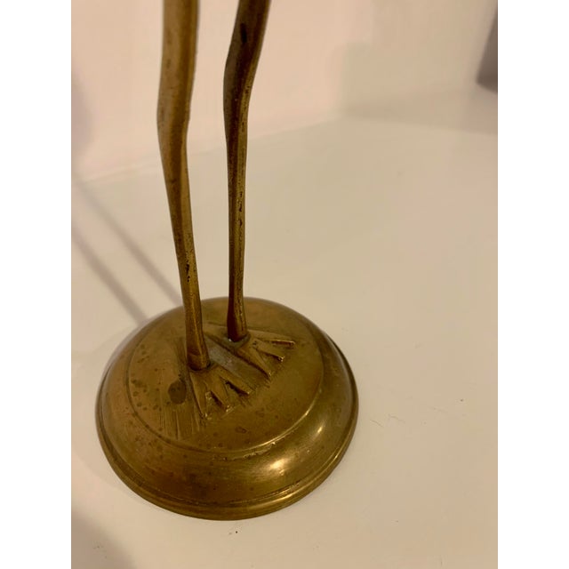 1950s Vintage Mid-Century Modern Brass Crane For Sale - Image 5 of 6