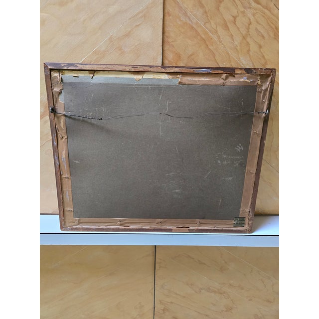 1940s Vintage Mid Century Hudson River Painting Signed, Framed For Sale In Boston - Image 6 of 12