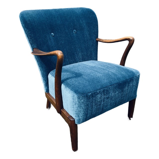 Alfred Christensen Beech Lounge Chair C. 1960s For Sale