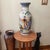 Mid 20th Century Large Chinese Porcelain Vase Hand Painted With Figures Flowers and Script For Sale - Image 12 of 12