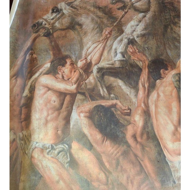 1990s Huge Signed Fine Art "Ferocitas" Giclee on Canvas by Tomasz Rut For Sale - Image 12 of 18