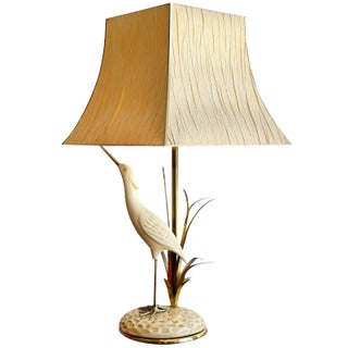 Florentine Table Lamp in Brass and Resin, 1970s For Sale