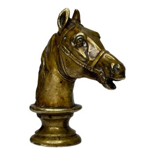 Georgian Equestrian Horse Head Armorial Desk Seal c.1770–1800 For Sale