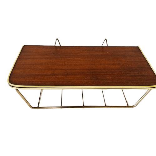 Mid-Century Danish Wall Rack in Teak and Brass, 1960s For Sale - Image 4 of 7