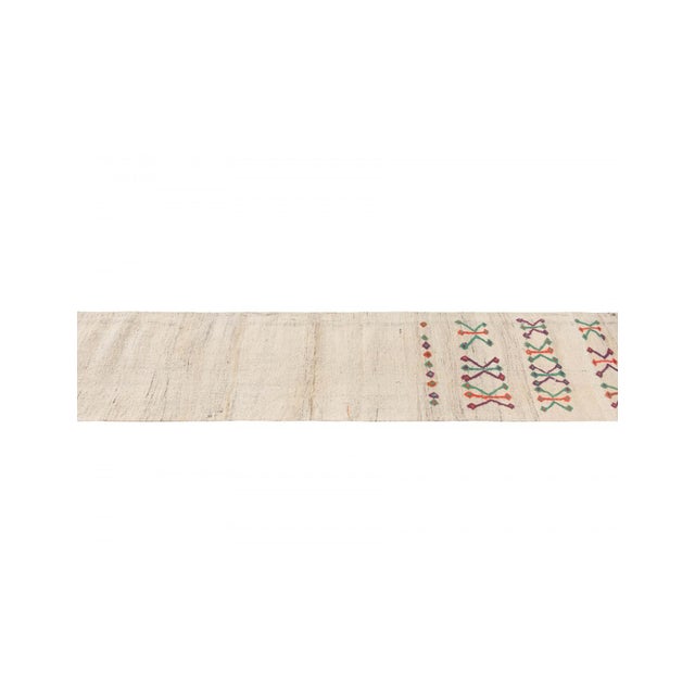 Vintage handwoven decorative kilim rug from Adana region of Turkey. Approximately 50-60 years old. In very good condition.