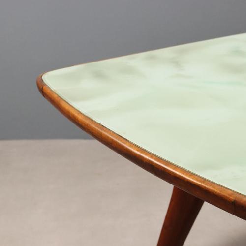 Vintage Dining Table in Beech and Glass, Italy, 1950s-1960s For Sale - Image 3 of 8