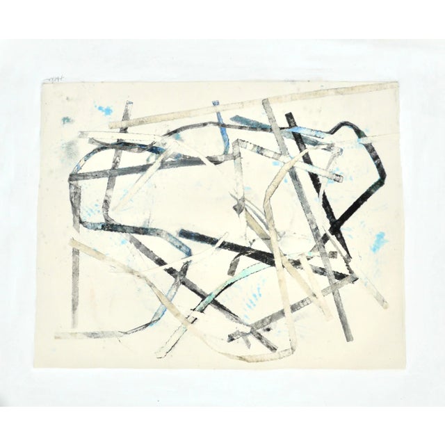2020s Ribbons in Neutrals - Painting on Paper For Sale - Image 5 of 6
