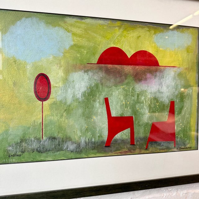 Mid-Century Modern Signed Artwork by Kelly Donahugh “Ending” 2001 For Sale - Image 3 of 9