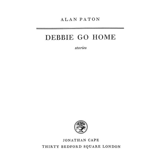 PATON, Alan [127] pp. Jonathan Cape 1961 7 3/4" x 5 1/4" Jacket design by Lacey Everett Short stories set in the South...