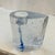 Transparent Kosta Boda Thick Transparent and Blue Textured Glass Candle Holder For Sale - Image 8 of 8