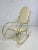 Rocking Chair in Brass and Imitation Leather, 1950s For Sale - Image 4 of 13