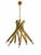 Metal Vintage Italian Orbit Brass Pendant Light from Stilnovo, 1970s For Sale - Image 7 of 7