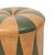 Vintage Round Pouf in Green and Brown Two-Tone Skai, 1960s For Sale - Image 6 of 11