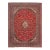 Pasargad Home Antique Kashan Wool Area Rug-10' 5" X 14' 0" , Red For Sale