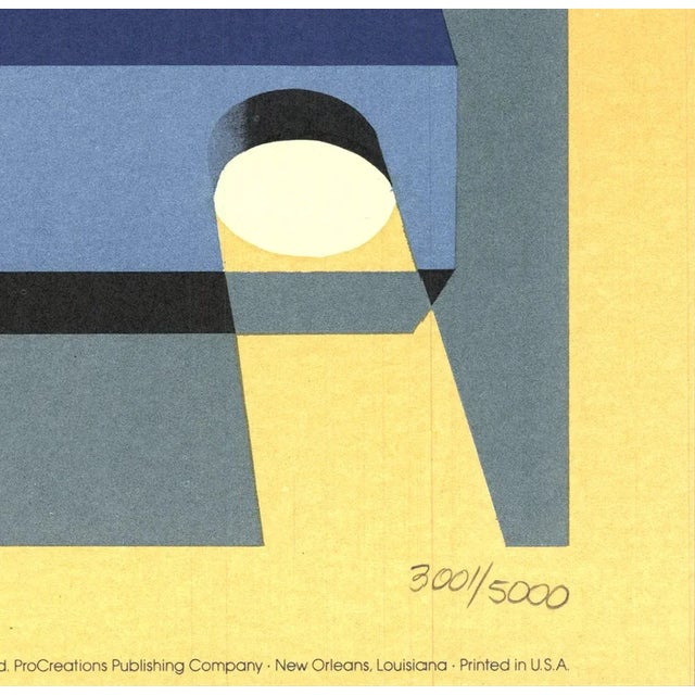 1982 Michael Doret Le Train Bleu Lithograph For Sale - Image 4 of 4