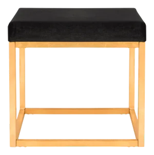 Modern Square Ottoman in Black