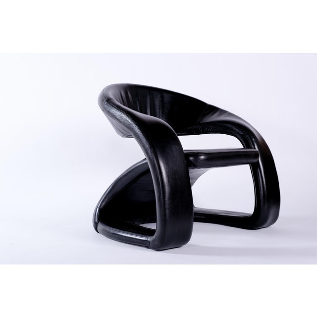 Rare Vintage Jaymar Leather Lounge Chair For Sale - Image 9 of 11