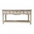 1990s Asian White Wash Hampton Shore Console Table For Sale