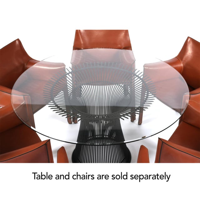 Attributed Warren Platner for Knoll Pedestal Dining Table With New 54 Round Glass For Sale - Image 9 of 13