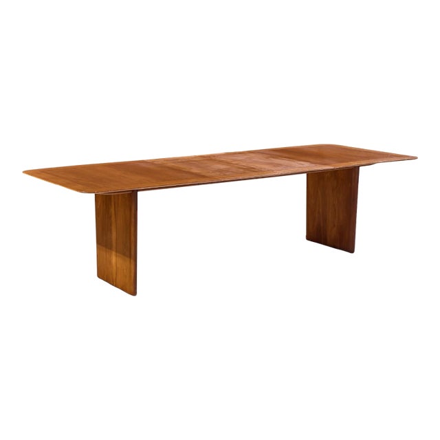 Robsjohn Gibbings for Widdicomb Mid Century Walnut Expanding Dining Table With 2 Leaves For Sale