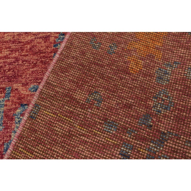 Contemporary Balochi Purple/Blue Wool Rug - 4'11''x8'1'' For Sale - Image 9 of 11