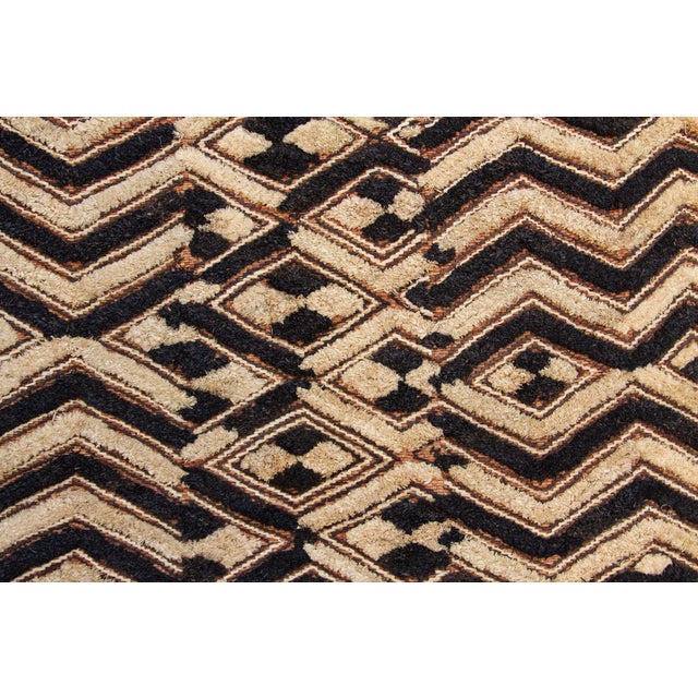 African Earth Tones African Kuba Cloth Panel For Sale - Image 3 of 7
