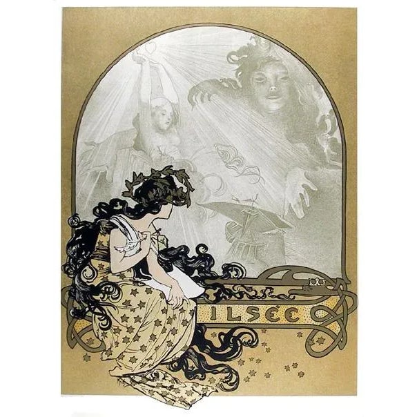 Ilsee, 23 Alphonse Mucha Year: 1982 Size: 33.75 in. x 24.75 in. Lithograph Poster 5000