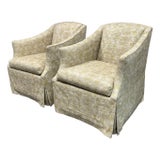 Lee Industries Slope Lounge Chairs, Pair For Sale