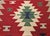 Textile Vintage Turkish Kilim Area Rug, Handwoven Wool, Geometric Pattern, Red & Ivory, 2x3 For Sale - Image 7 of 11