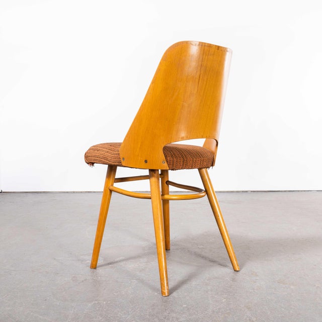 Upholstered Dining Chairs by Radomir Hoffman for Thon, 1950s, Set of 4 For Sale - Image 4 of 10