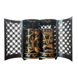 Mid 19th Century Japanese Maki-e Lacquer Three Winter Friends Portable Sagejubako Picnic Set