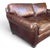 Contemporary Restoration Hardware Brown Leather Two-Cushion Sofa With Rolled Arms and Bun Feet For Sale - Image 3 of 14